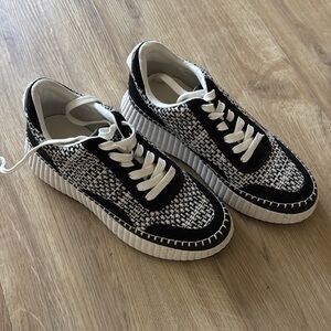 Target Monochrome Tweed Lace-Up Shoes